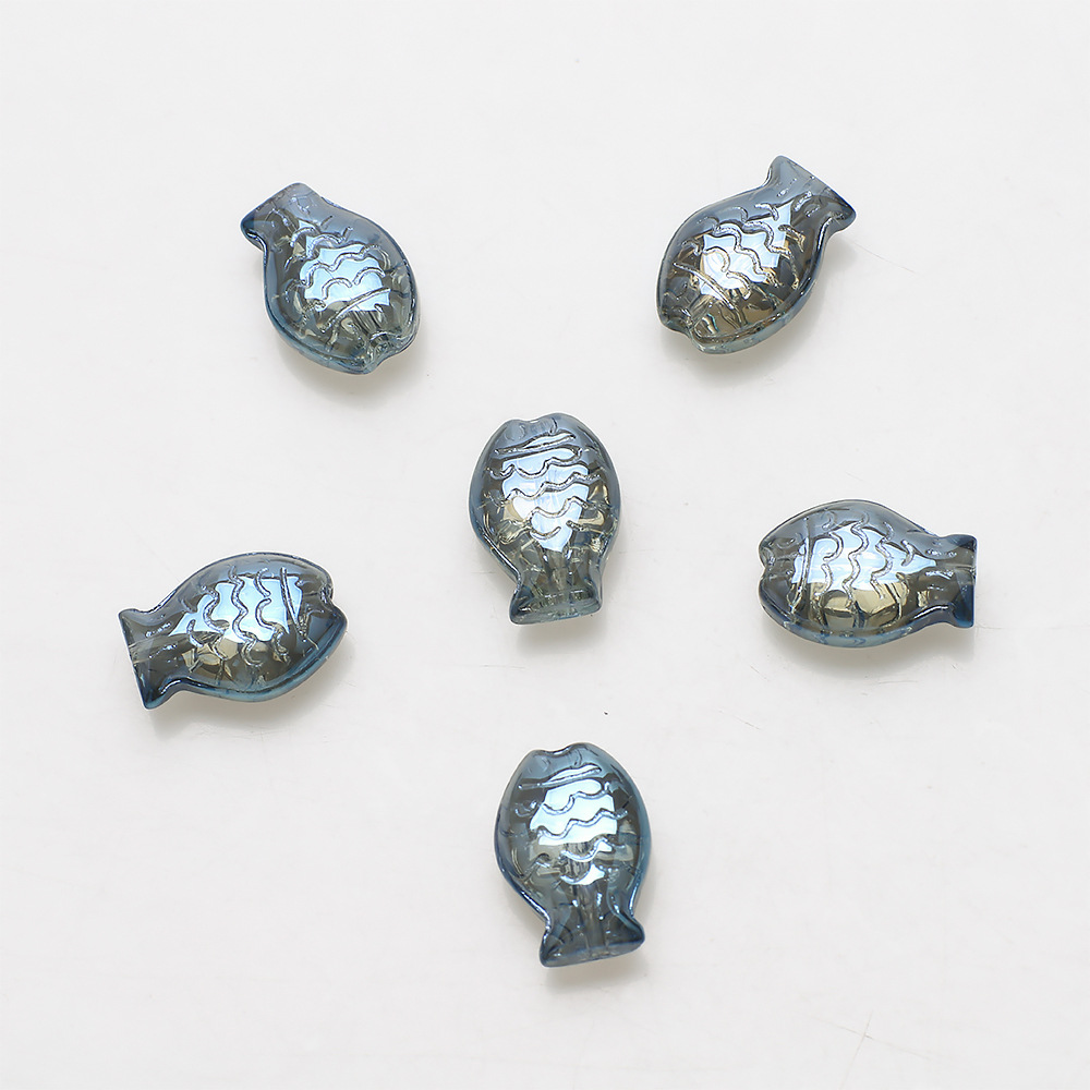 A Pack Of 30 10 * 14mm Hole 1~1.9mm Glass Glass Fish Beads display picture 13