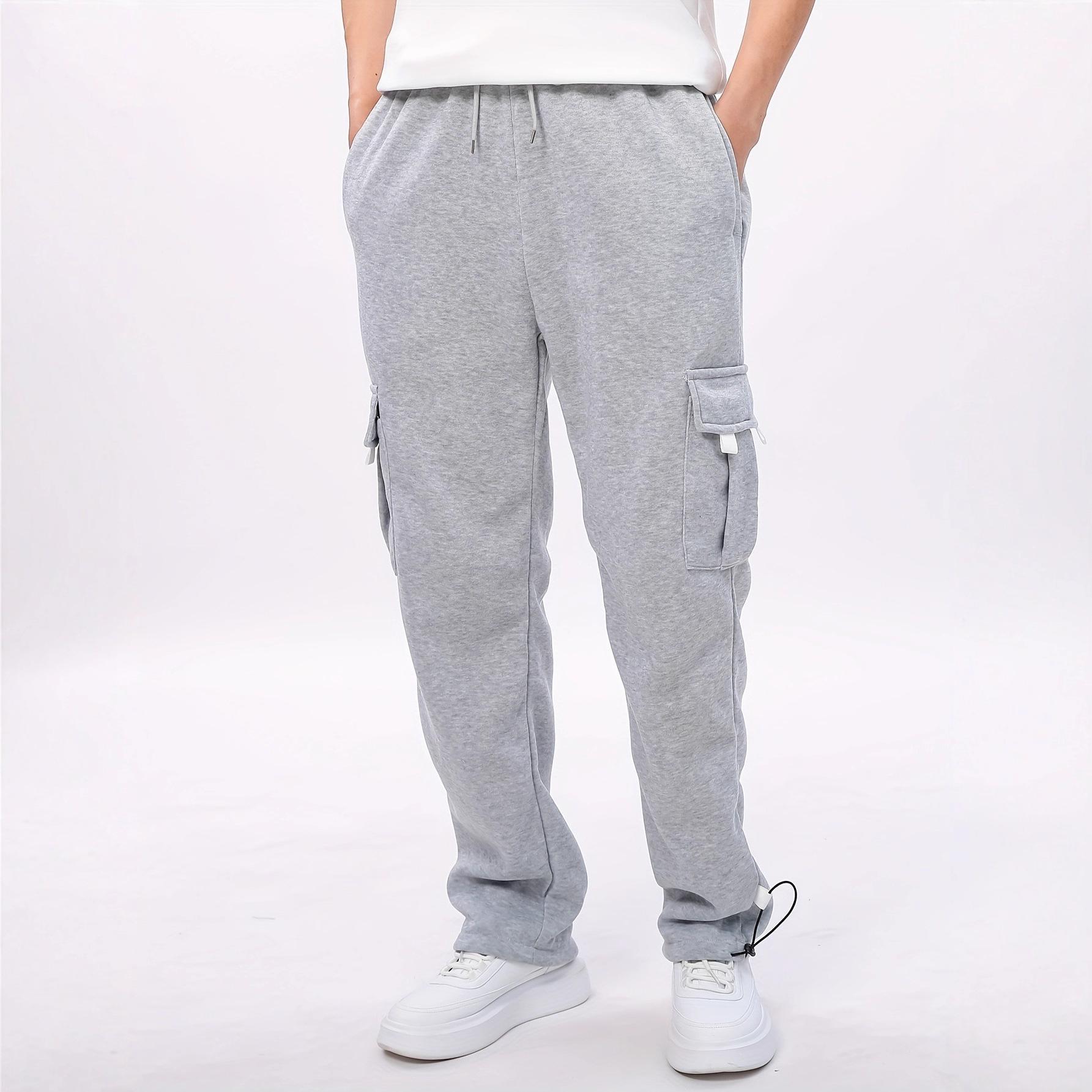 Cross-Border Trade Hot-Selling Multi-Pocket Cargo Casual Pants for Men 2025 New Loose Straight-Leg Sports Fitness Sweatpants