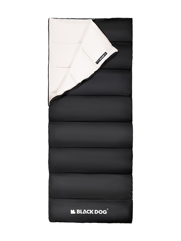 ブラックドッグ黒犬屋外キャンプ封筒寝袋大人野外テント春秋保温ダウン綿ポータブル