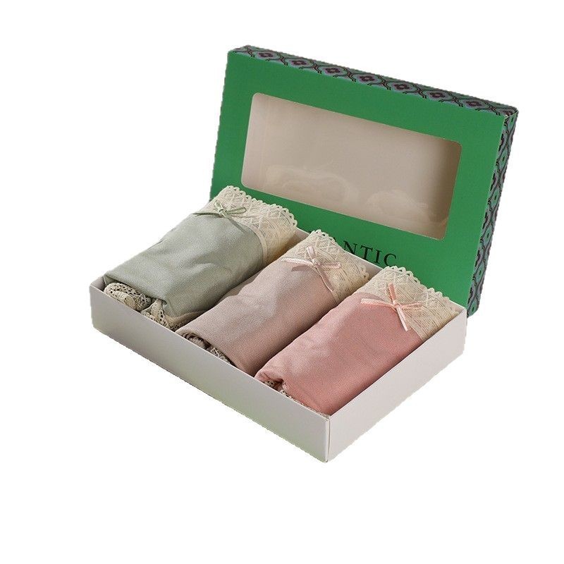 In-stock men's and women's seamless underwear and socks packaging boxes, leggings and scarf gift boxes, window-display top and bottom boxes