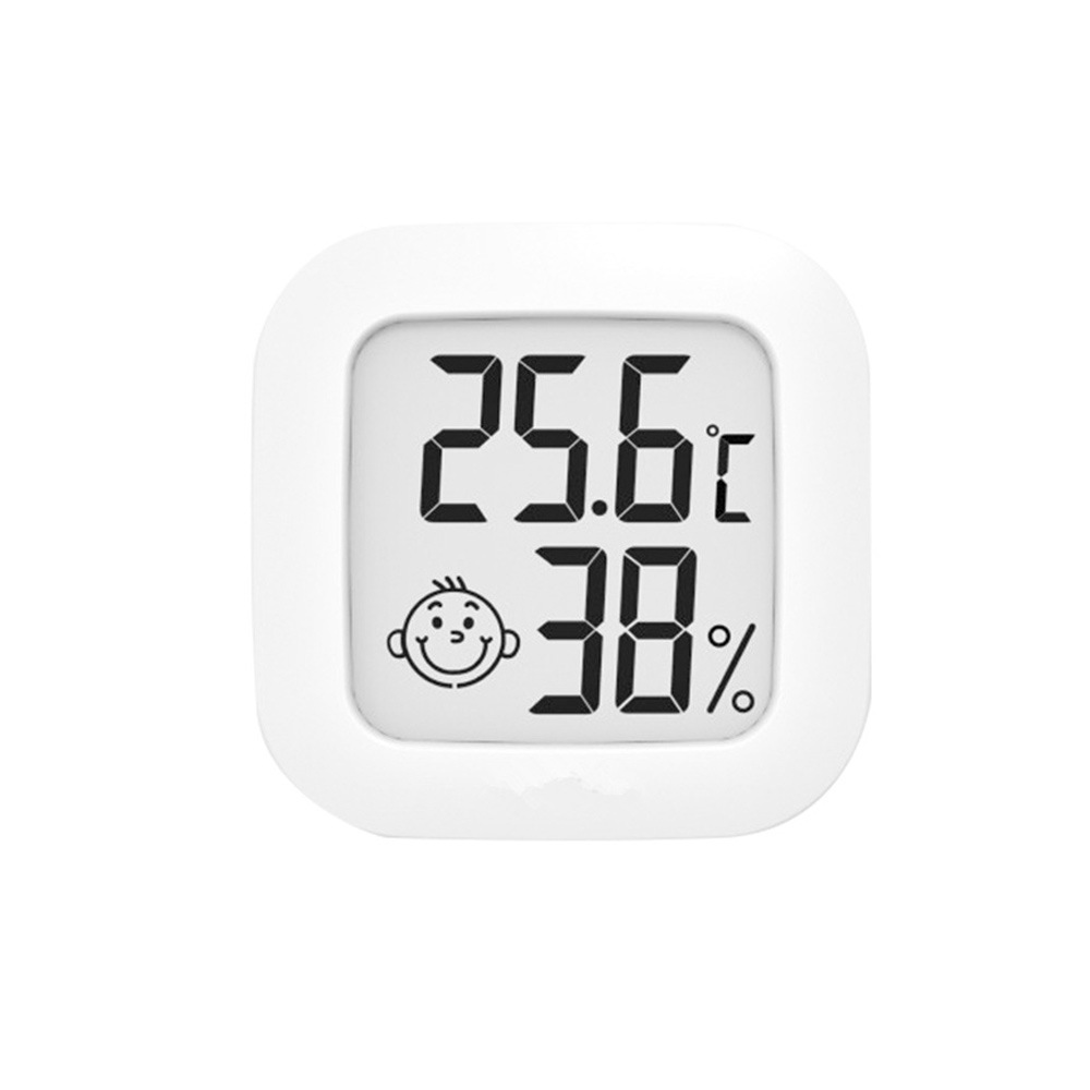 Mini Smile Temperature and Humidity Meter Home Office LCD Temperature and Humidity Measuring Instrument Electronic Temperature and Humidity Meter