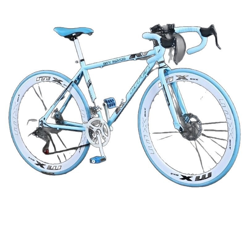 Road Bicycle Adult Internet Celebrity Variable Speed Double Disc Brake Dead Fly Racing Student Work Commuting Leisure High-Looking Bicycle