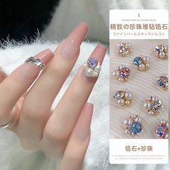 K9ドリルドリルのネイルアクセサリー卸売りネット赤爆閃真珠立体ドリルジルコンの先の丸い爪ドリル