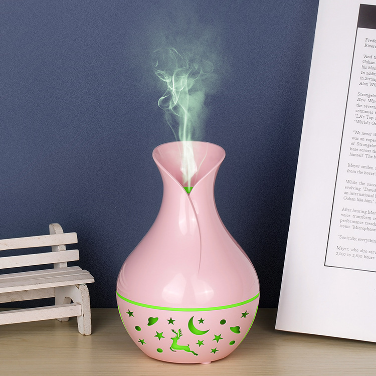 Humidificador hueco pequeño jarrón-rosa
