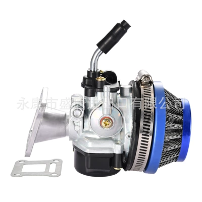 2-Stroke Carburetor 58mm Air Filter Intake Pipe Combination Suitable for 47Cc 49Cc Pocket Bike Atv Gasoline Engine (Carburetor)