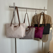 外贸女包新款尼龙休闲包大容量上课通勤托特包新款韩版简约单肩包