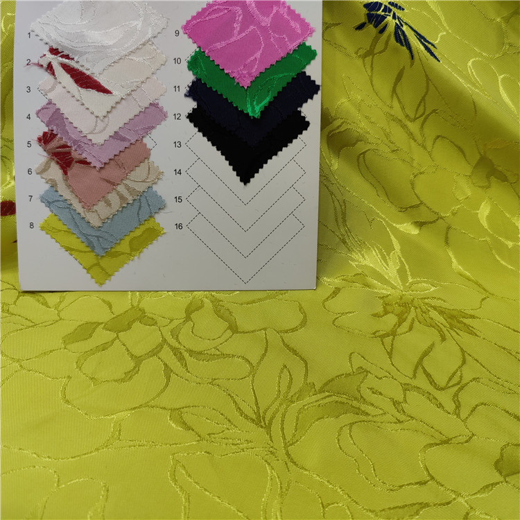 现货人丝剪花双面百合提花布女装衬衫连衣裙旗袍顺滑柔面料直供