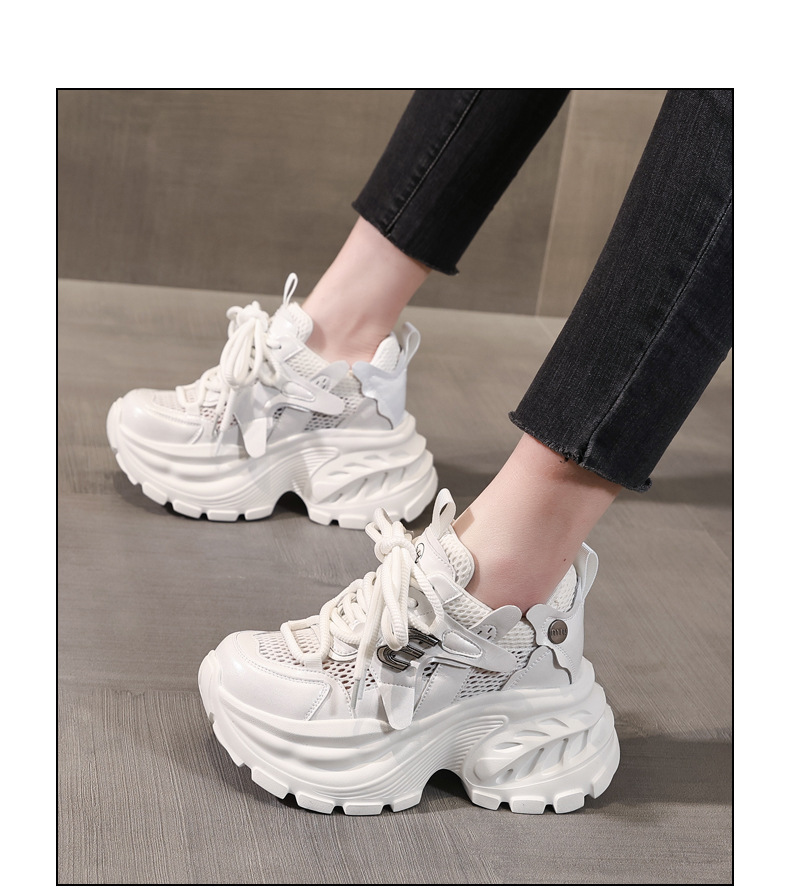 Giày sneaker nữ chunky đế dày tăng chiều cao, lưới thoáng khí, đa năng — màu sắc chi tiết 15