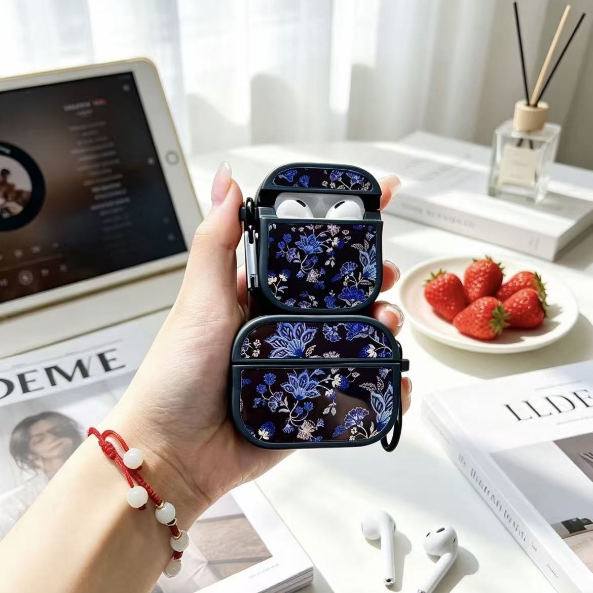 Aplicable para Apple Airpods Pro3 auriculares cubierta nicho de alta calidad violeta cubierta de auriculares a prueba de arañazos