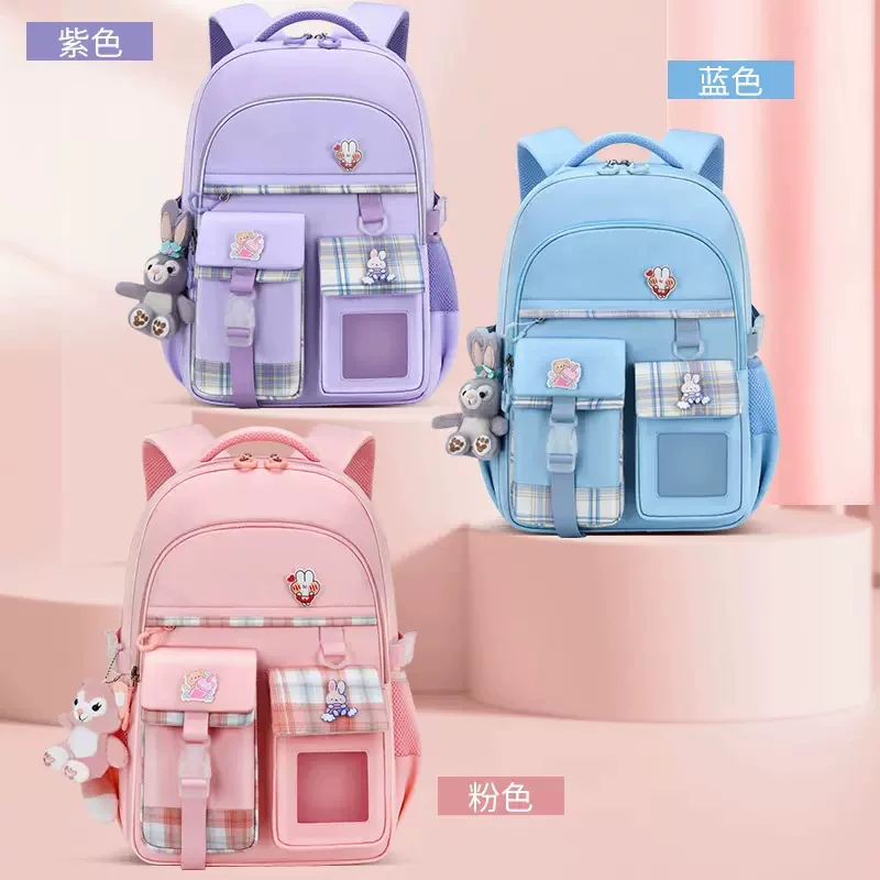 Мультяшная школьная сумка, милая вместительная рюкзак, интернет-знаменитость, защита позвоночника, 1–3–6 лет