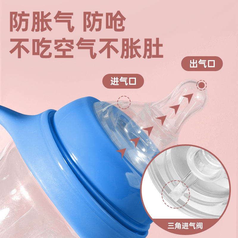 Bebé de calibre amplio un sorbo de chupeta para adaptarse a biberón de 5 cm de calibre para bebés a prueba de fugas de chupeta de agua