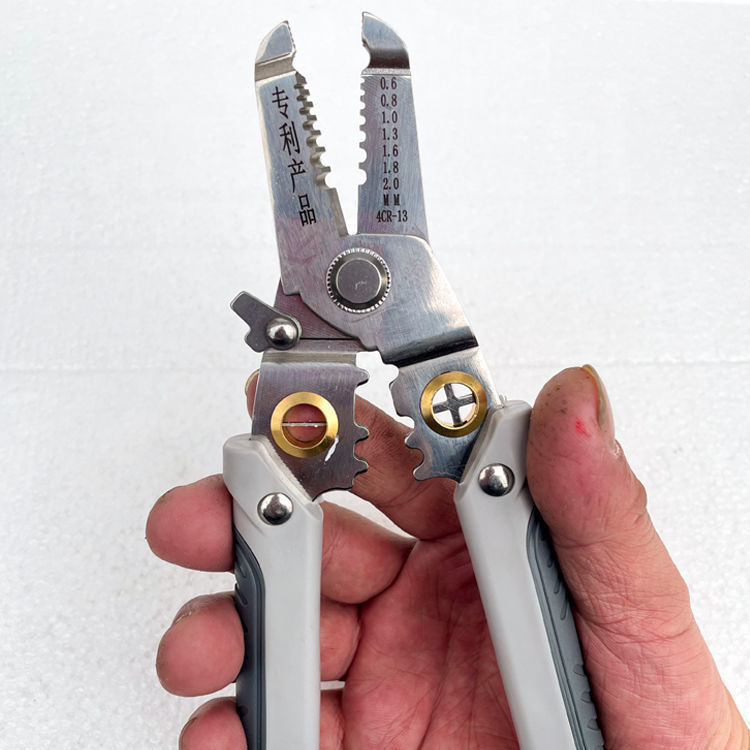 电工专用多功能剥线钳工具剪线剥线皮压线分线绕线钳子厂家跨境