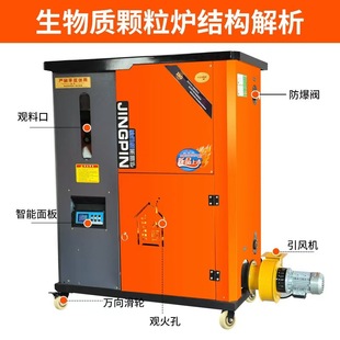 New Intelligent Biomass Pellet Water Heating Furnace Winter Heating Furnace Small Automatic Smokeless Pellet Heating Furnace