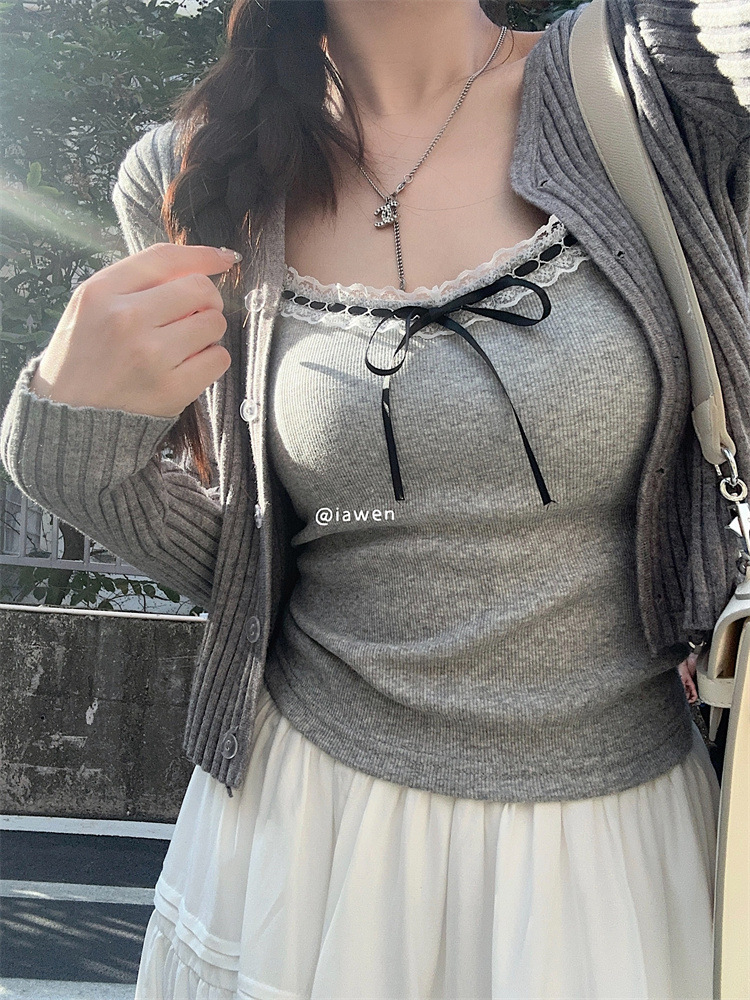 Finna, una chica rica, puro deseo, chaleco de cabina de viento, encaje dulce, multifuncional, una sola parte, cojín de pecho fijo, chaqueta para mujeres