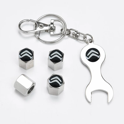 Other Automotive Exterior Supplies personalized valve cap anti-deflation - citroen-silver-wrench-pack-of-4