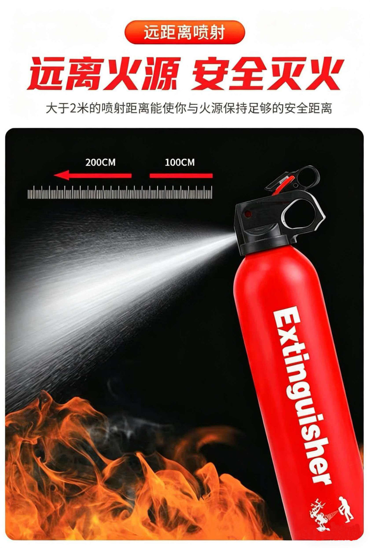 Anshun Water-Based Fire Extinguisher for Car and Home Use, 3C Certified, Portable, 13B Fire Extinguishing Level, 21B for Private Car Annual Inspection