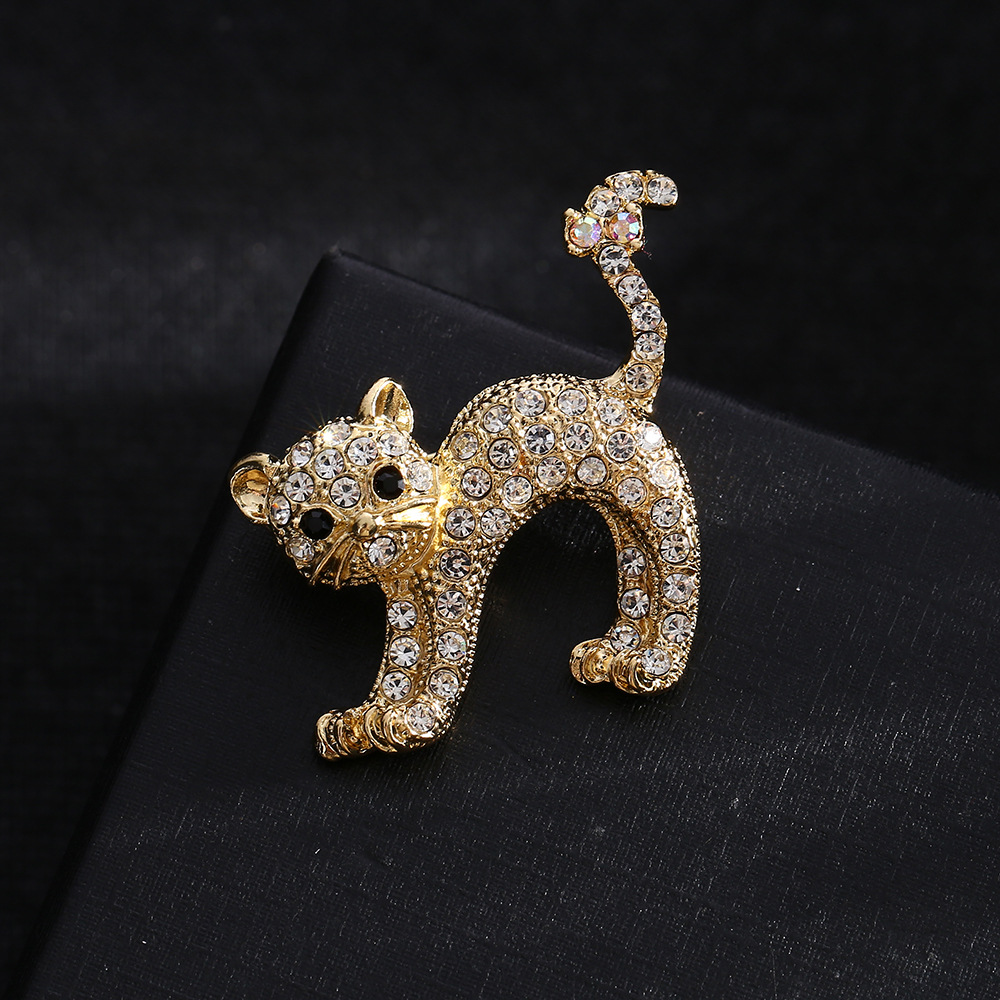 Animal, Cat Pattern Retro Pin Animal Cat Alloy Unisex Brooches