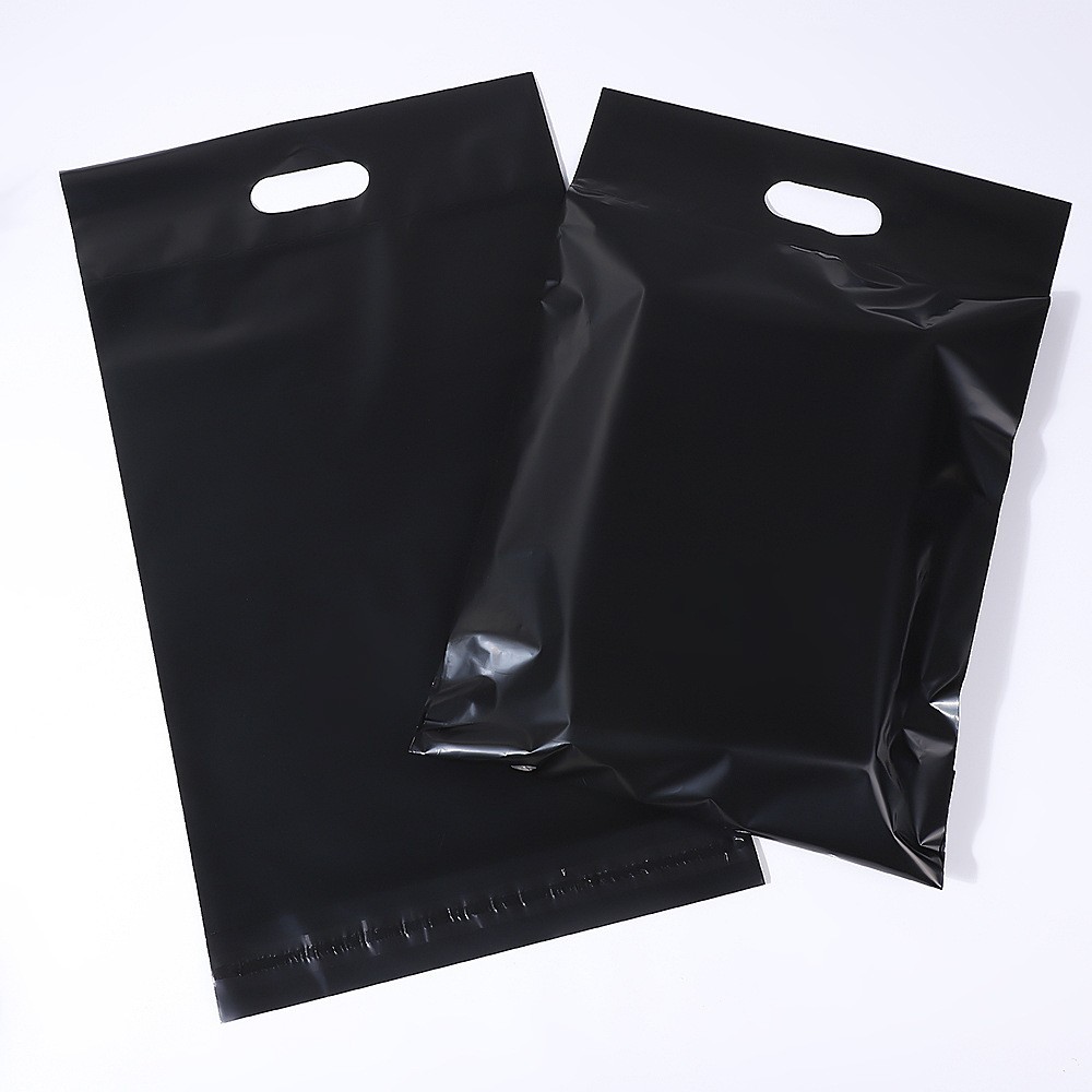 Bolsa de entrega rosa portátil, bolsa de embalaje de color de ropa PE gruesa, bolsa de transporte ecológico de gran capacidad, bolsa impermeable