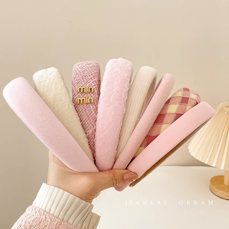 Alta gama Chanel estilo alto cráneo superior diadema de las mujeres de todo partido pelo presionando diadema pelo paquete temperamento tocado horquilla grutas pelo