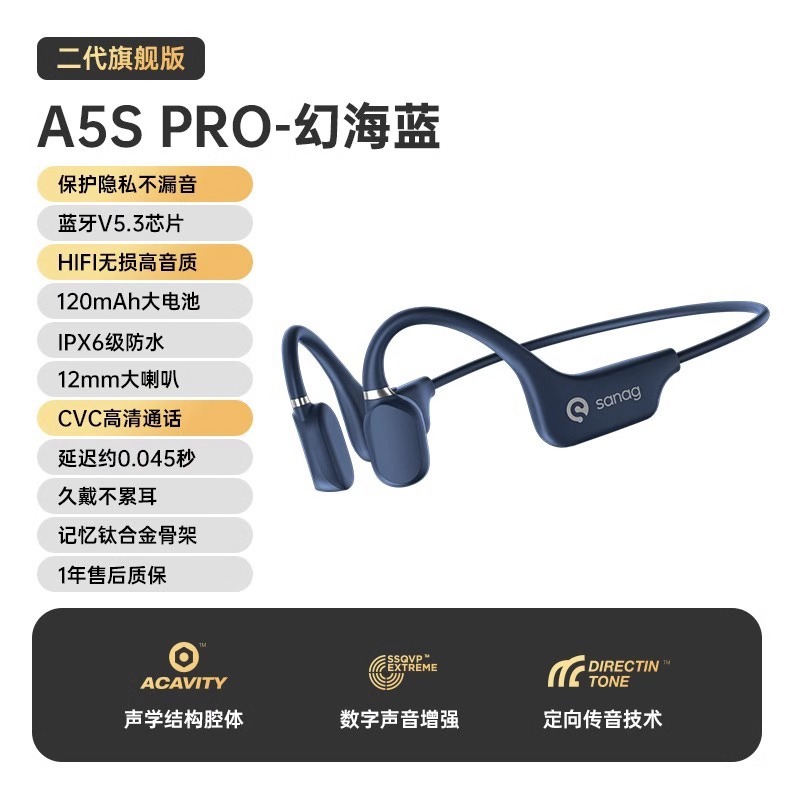 セナa30spro骨伝導Bluetoothイヤホン スポーツタイプ 耳掛け式 ノンインイヤー ランニング 2025年新モデル|undefined