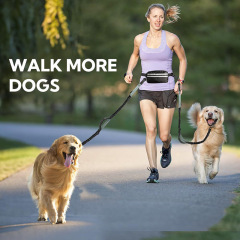 越境電子商取引人気のハンドフリー犬用リードアップグレードウエストバッグ猫と犬用リード調節可能なウエストバッグ犬用リード