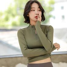 I 75654 Half Zip Long Sleeve Yoga Top �������٤���� ר