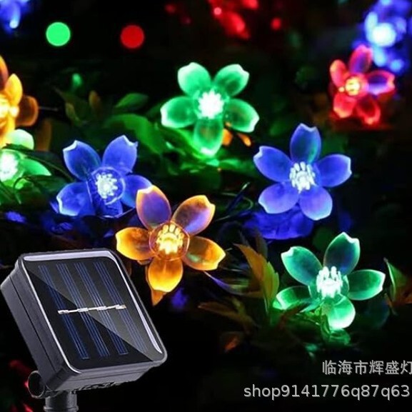 Cross-border explosions led solar string fairy lights Christmas lights flower modeling solar cherry light string Cross-border explosions led solar string fairy lights Christmas lights flower modeling solar cherry light string