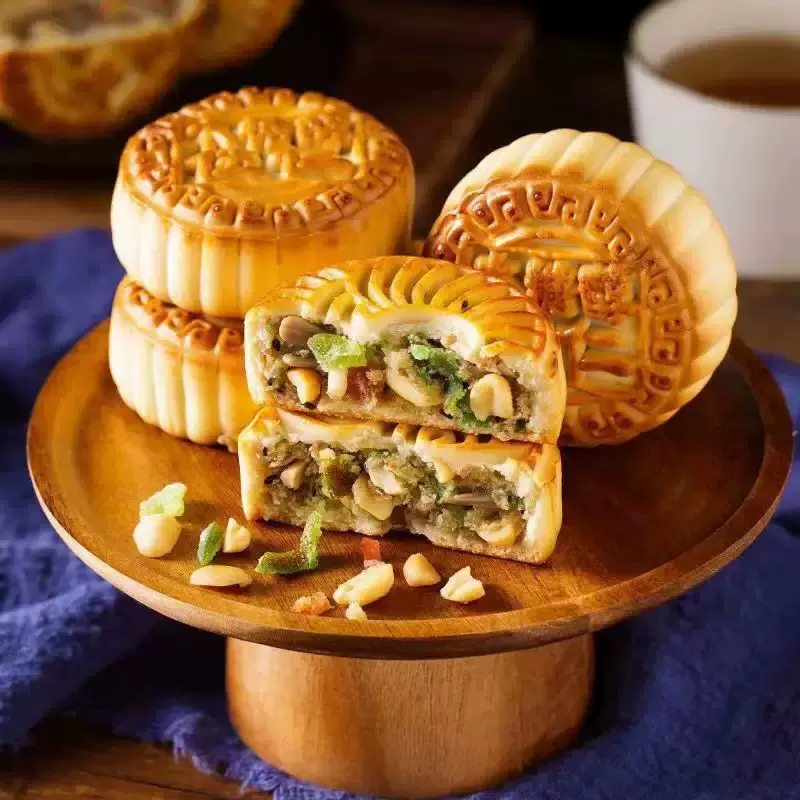木糖醇老式五仁月饼多口味糕点传统月饼80克/枚 一件代发批发