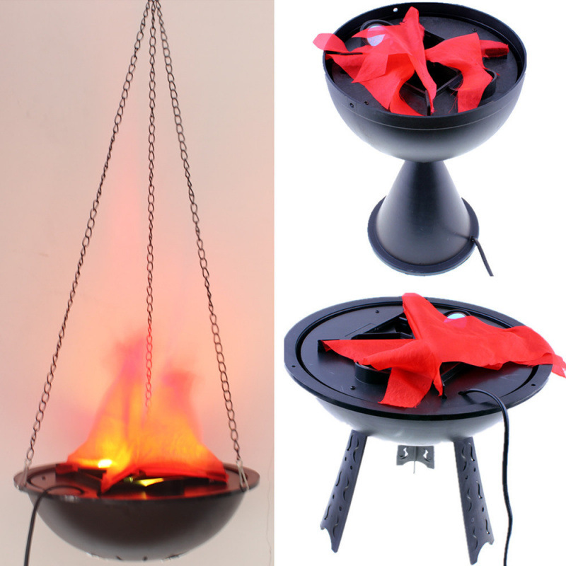 1万圣节装饰立台式火盆灯吊灯灯具吊式仿真火焰灯电子挂式火盆灯