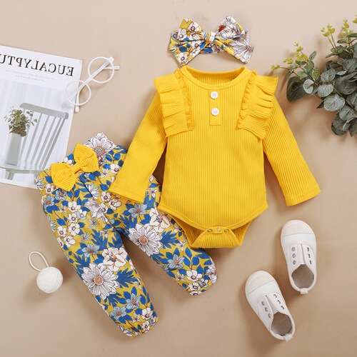 3Pcs Newborn Girl Clothes Set 3 Months Baby Girl Clothes