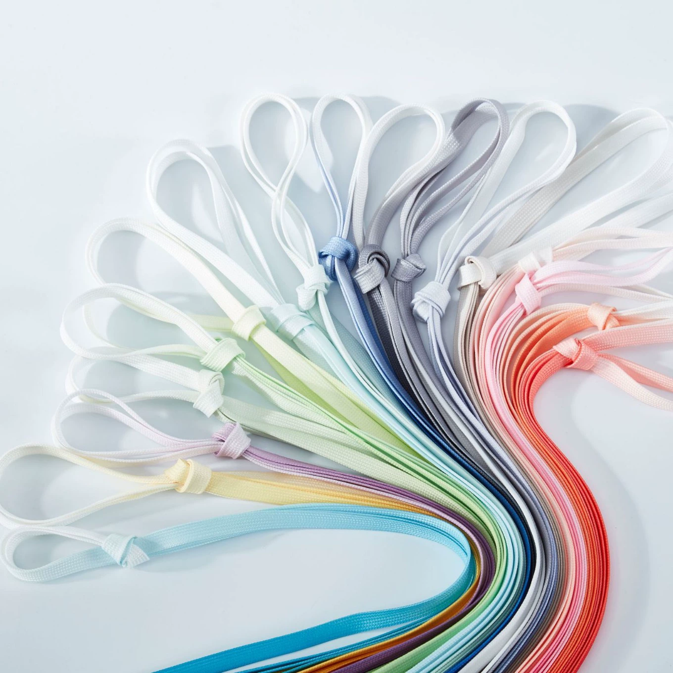 Cloth white shoes, shoelaces, gradient, wholesale