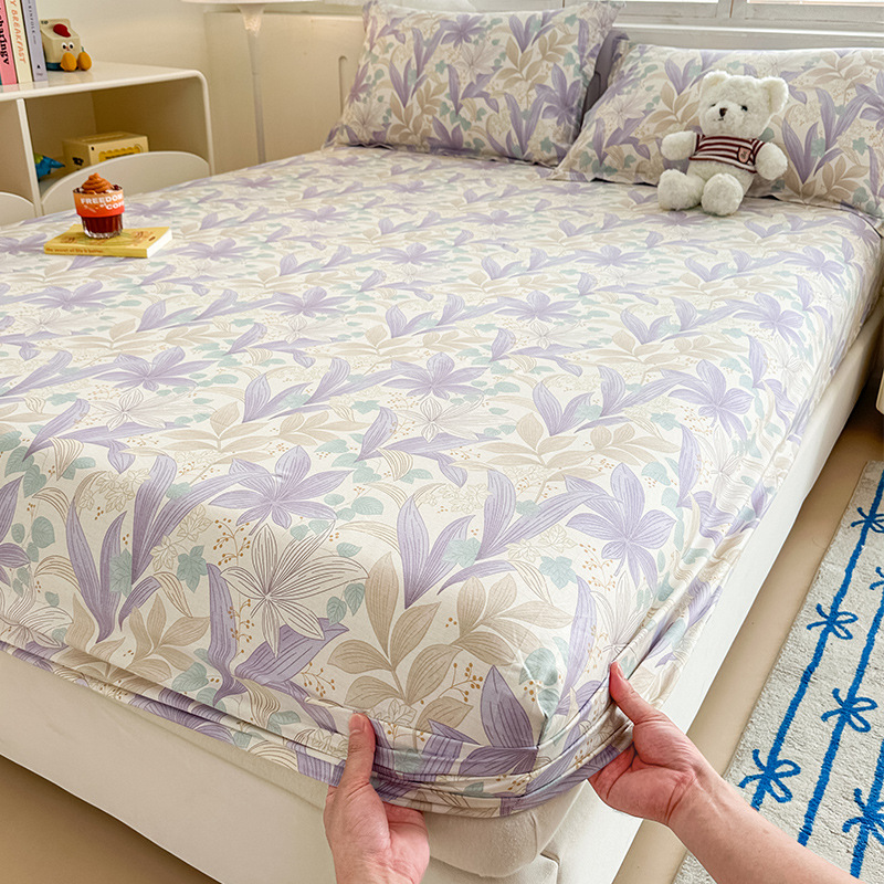 2025 nueva sábana de algodón pequeña fresca funda protectora de colchón de algodón de una sola pieza cubierta de cama para niños dormitorio 2025 nueva