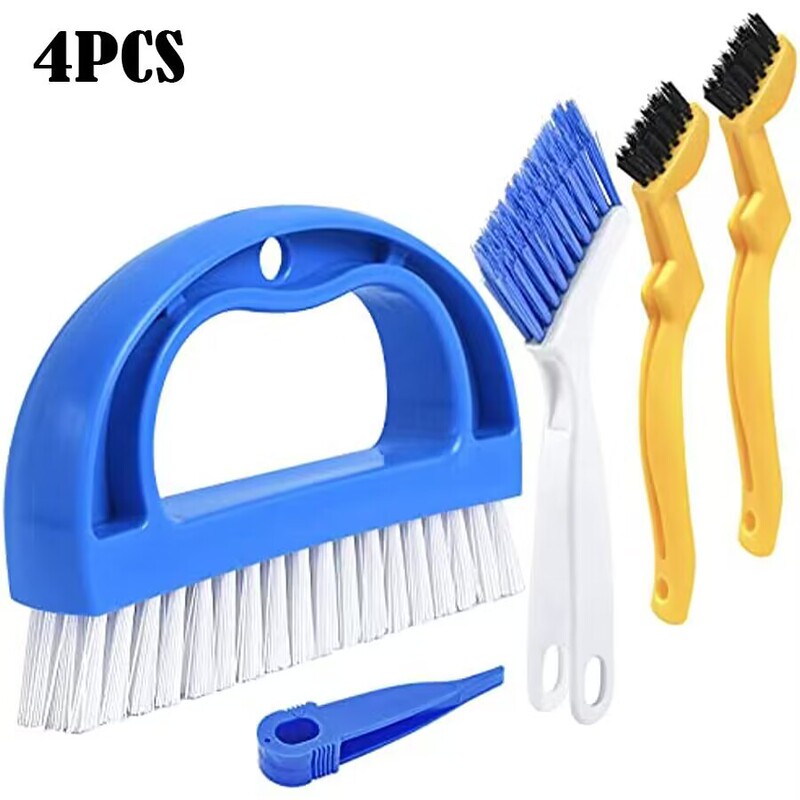 Cross-border 4-piece grouting brush cleaning brush cleaning washer 4-piece tank slurry brush tile bathtub Cross-border 4-piece grouting brush cleaning brush cleaning washer 4-piece tank slurry brush tile bathtub