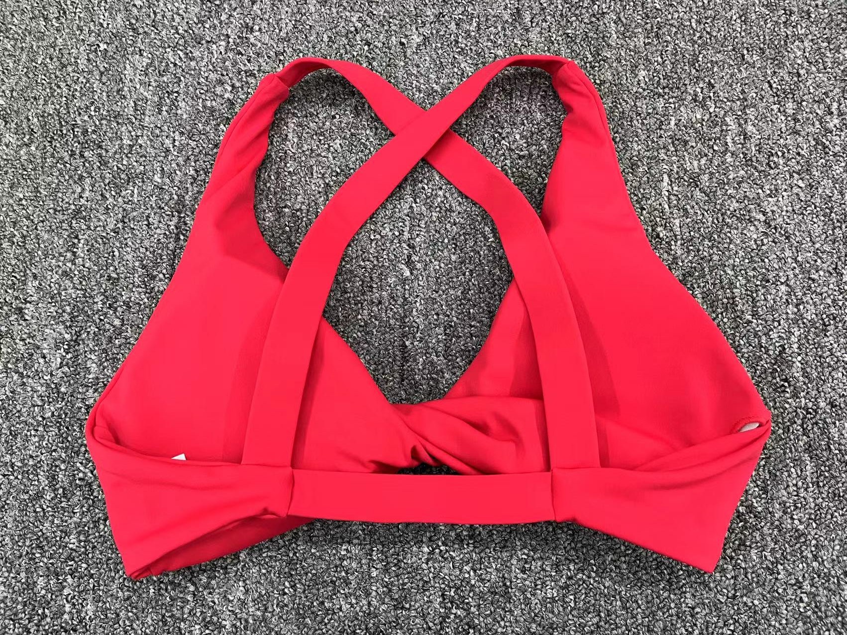 Sports Solid Color Nylon Halter Neck Active Tops Halter Crisscross Tank display picture 38
