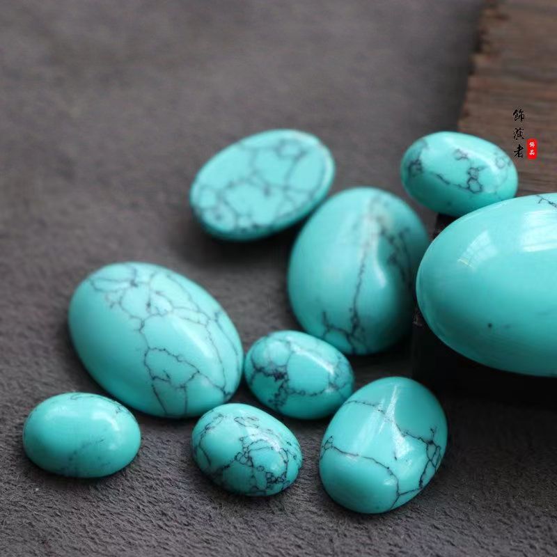 Synthetic Turquoise Manufacturer Wholesale Oval Flats Bottom Ring Surface Bare Stone Semi-finished Patch DIY Jewelry Accessories Synthetic Turquoise Manufacturer Wholesale Oval Flats Bottom Ring Surface Bare Stone Semi-finished Patch DIY Jewelry Accessories