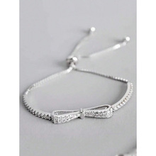 B 15029 Zircon Bow Adjustable Bracelet ��ﯺ���������