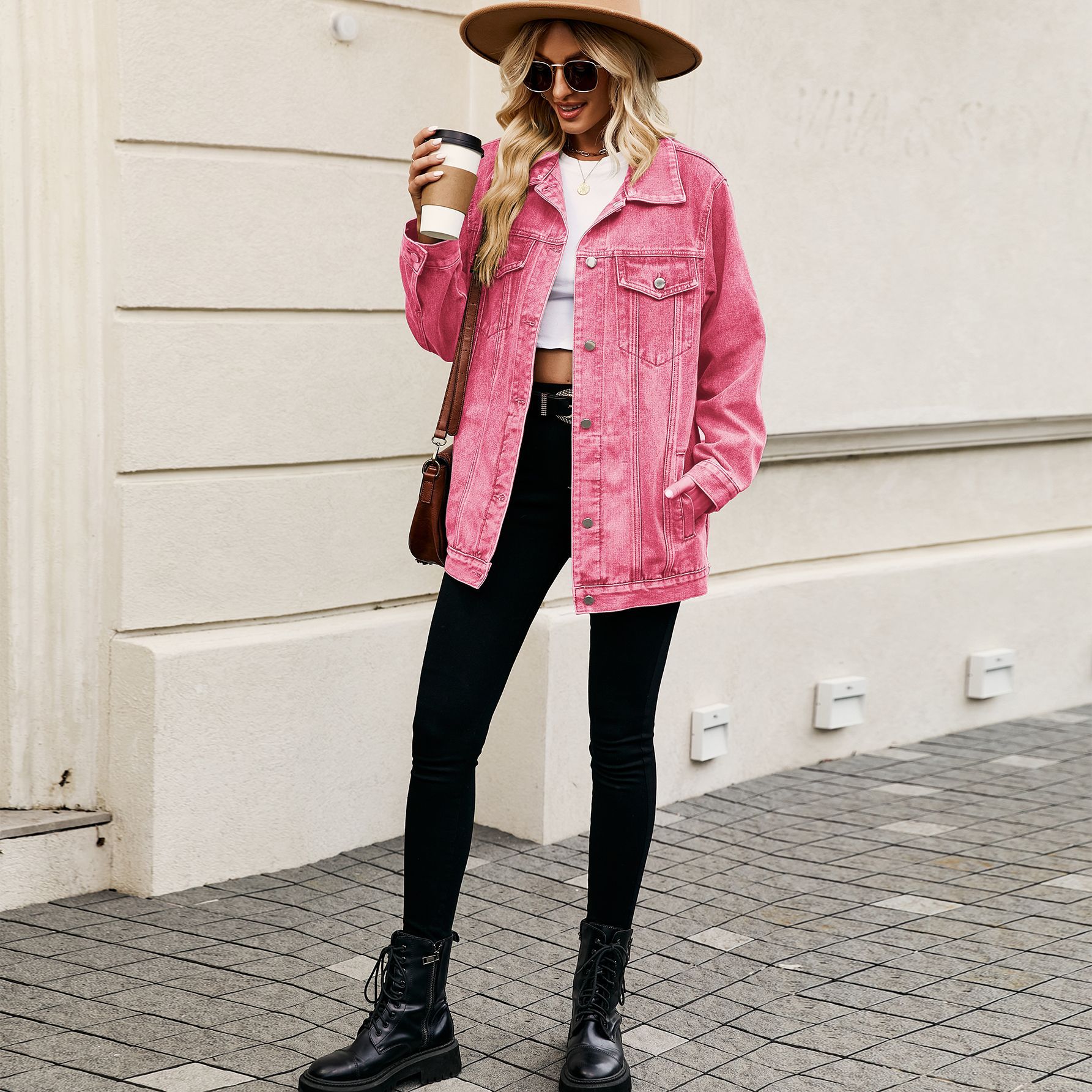 Abbigliamento da donna nuovo versatile classico retrò classico giacca di jeans larga_voghion.com