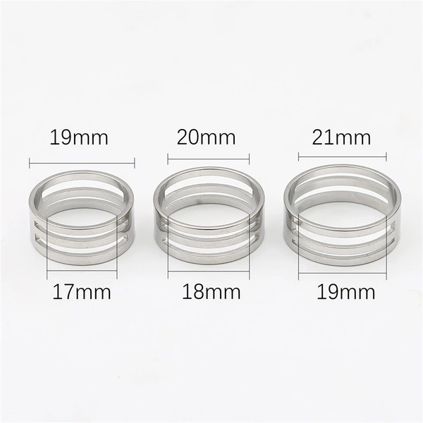 Stainless steel, 19mm