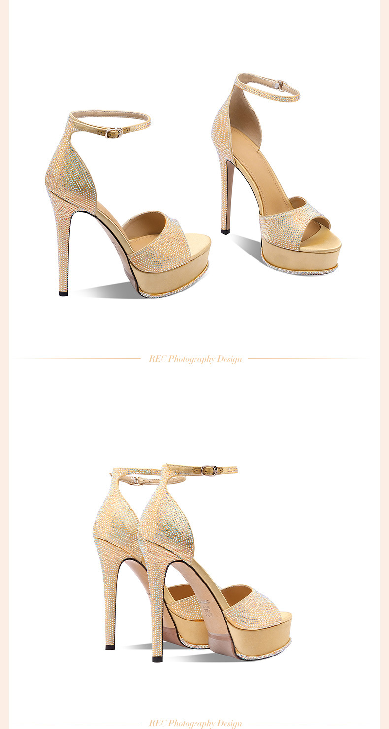 Sandal cao gót nữ da thật một dây đính đá, mũi nhọn hở mũi, gót 10 cm — Màu tím (Chiều cao gót 10 cm) chi tiết 16