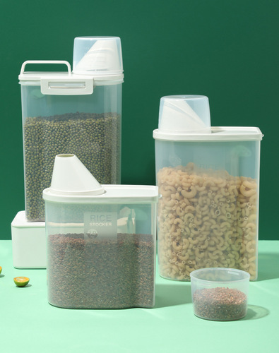 Japanese-style grain storage box, grain storage tank, grain storage tank, kitchen bean storage sealed tank, rice tank