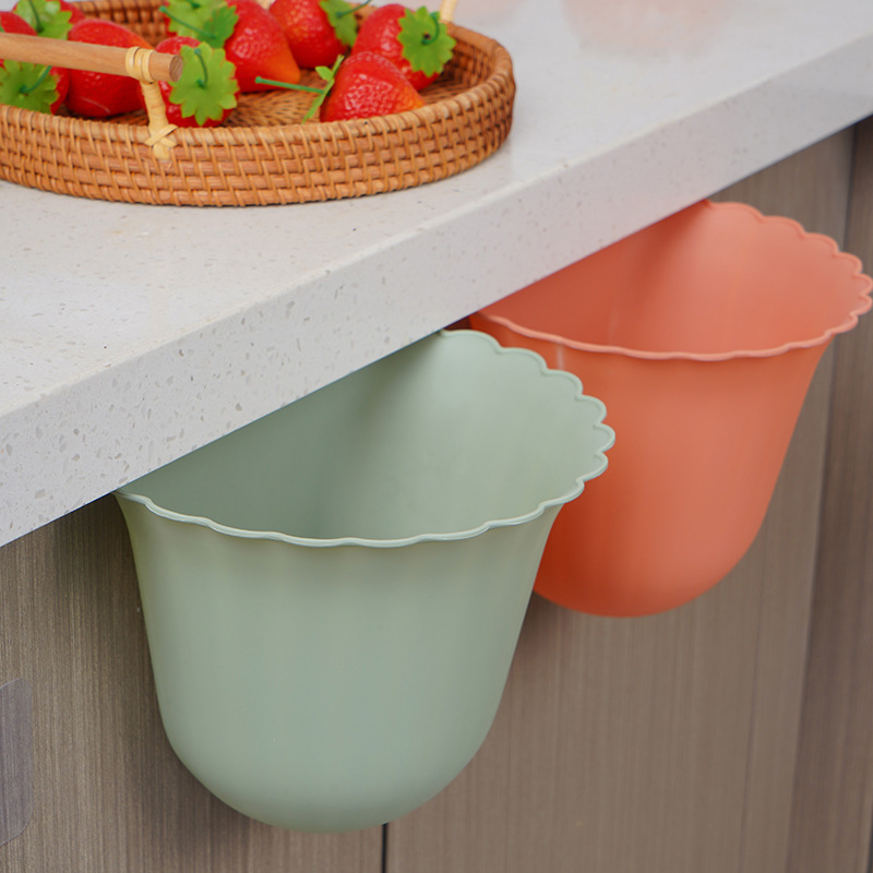 Japanese Household Wall-mounted Trash Bin Kitchen Hanging Creative Kitchen Wall-mounted Trash Bin White Front Japanese Household Wall-mounted Trash Bin Kitchen Hanging Creative Kitchen Wall-mounted Trash Bin White Front