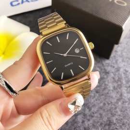 手表石英高级感带日历石英女表外贸爆款男时尚高级感小巧精致表