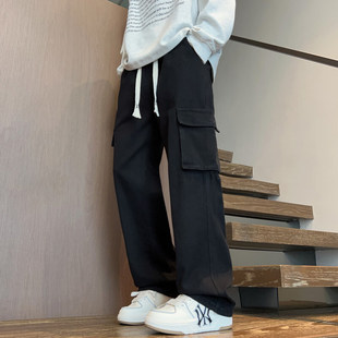 Student Spring and Autumn New Jeans Men's Trendy Style Youth Loose Long Cargo Pants Main Recommendation Cargo Pants