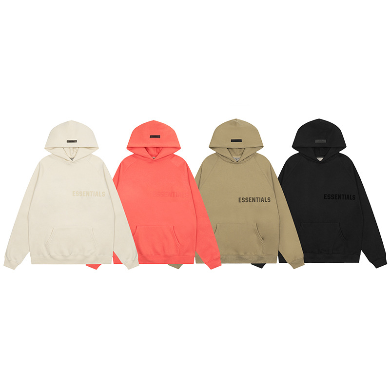 Fog Reissue Season 8 Essentials New Small Logo Flocked Letter Women's Loose American Style Hooded Sweatshirt
