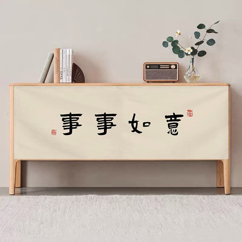 Cabinet Cover Curtain with Magic Tape, Sliding Rail Curtain, Bookshelf Door Curtain, Shoe Rack Dustproof Curtain, Kitchen Cabinet Clutter Cover