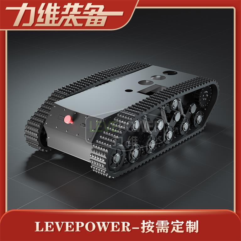 厂家直供宽度横纹耐磨橡胶履带底盘双驱电动遥控爬楼底盘
