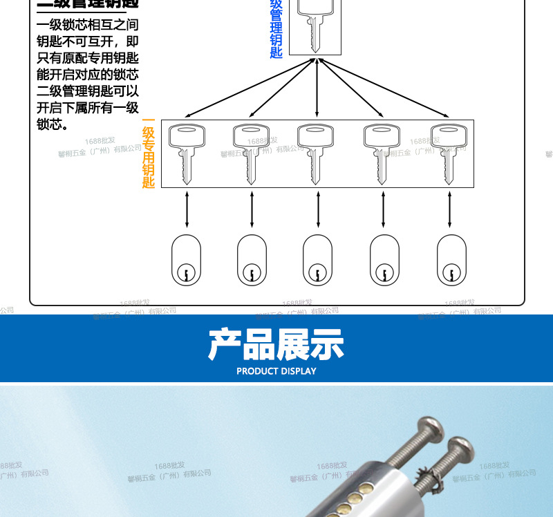 C1 Marine Fireproof Lock Cylinder Suitable for Hujiang Horse Escort Vehicle Door Lock, All-Copper Lock Head Key