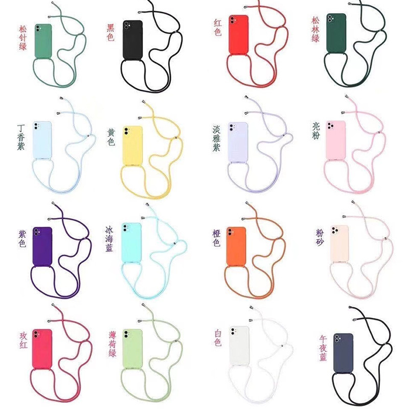 Suitable for Iphone12Promax Lanyard Mobile Phone Case Crossbody XS Liquid Shell 7P Silicone Xr Apple All-Inclusive 11 Suitable for Iphone12Promax Lanyard Mobile Phone Case Crossbody XS Liquid Shell 7P Silicone Xr Apple All-Inclusive 11