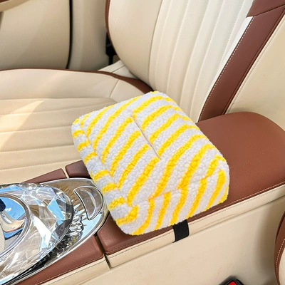 Blue Rain New Car Tissue Car tissue box/set - moon-velvet-striped-tissue-box-yellow-twill