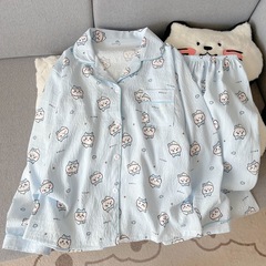 日系卡通睡衣女春秋季长袖长裤甜美可爱休闲家居服小红书直播批发